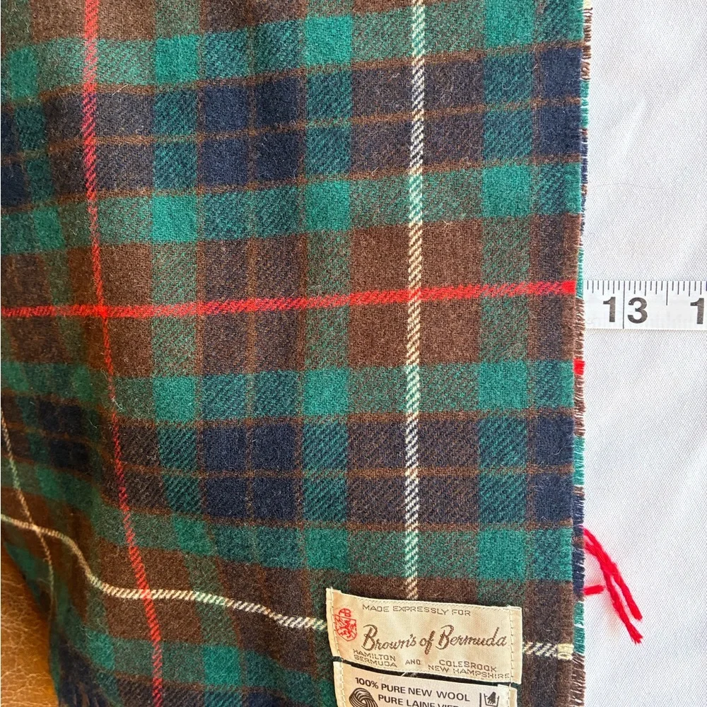 Nordstrom&Browns Bermuda VTG Vibrant Plaid Scarves Red/GreenBlue German Scottish
